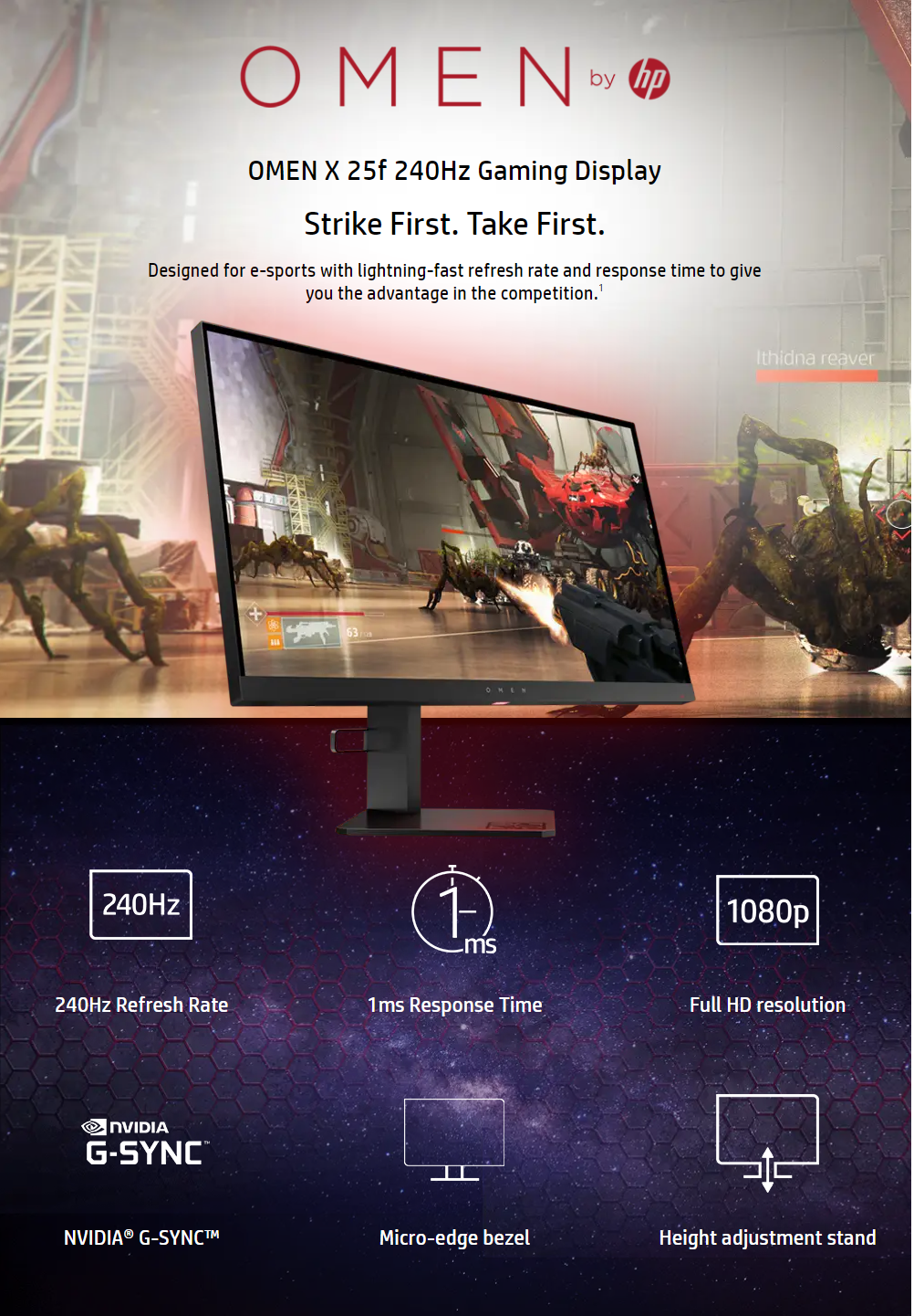 HP OMEN X 25f Gaming Monitor Price in Bangladesh | Techland bd